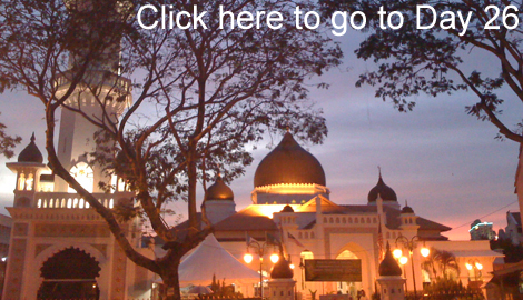main mosque in georgetown penang at sunset