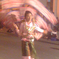 thai girl leading new years parade