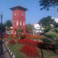clock tower in the old city of malacca 