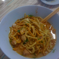 Khao Soi Noodle dish found in the North of Thailand