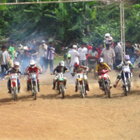 Start of motocross race in Trang Thailand