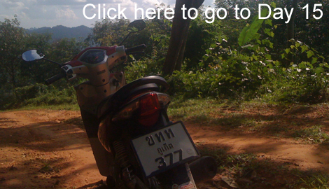 going off road with a honda wave in Thailand