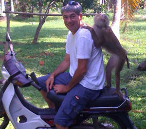 Neale Goldingay @ Monkey training school in Surat Thani