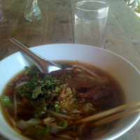 beef noodles in Tachilek Myanmar