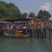 Ariving at pangkor island