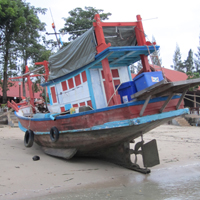 old wooden fishing boat